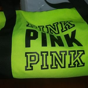 Pink duffle bag